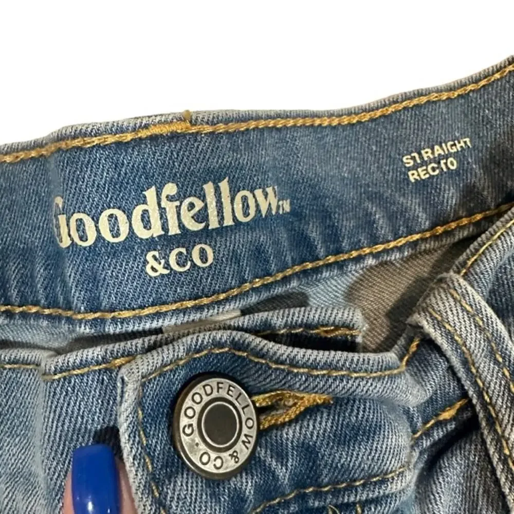 Goodfellow & Co. Men’s Blue Straight Leg Total Flex Relaxed Denim Jeans Sz 36x30